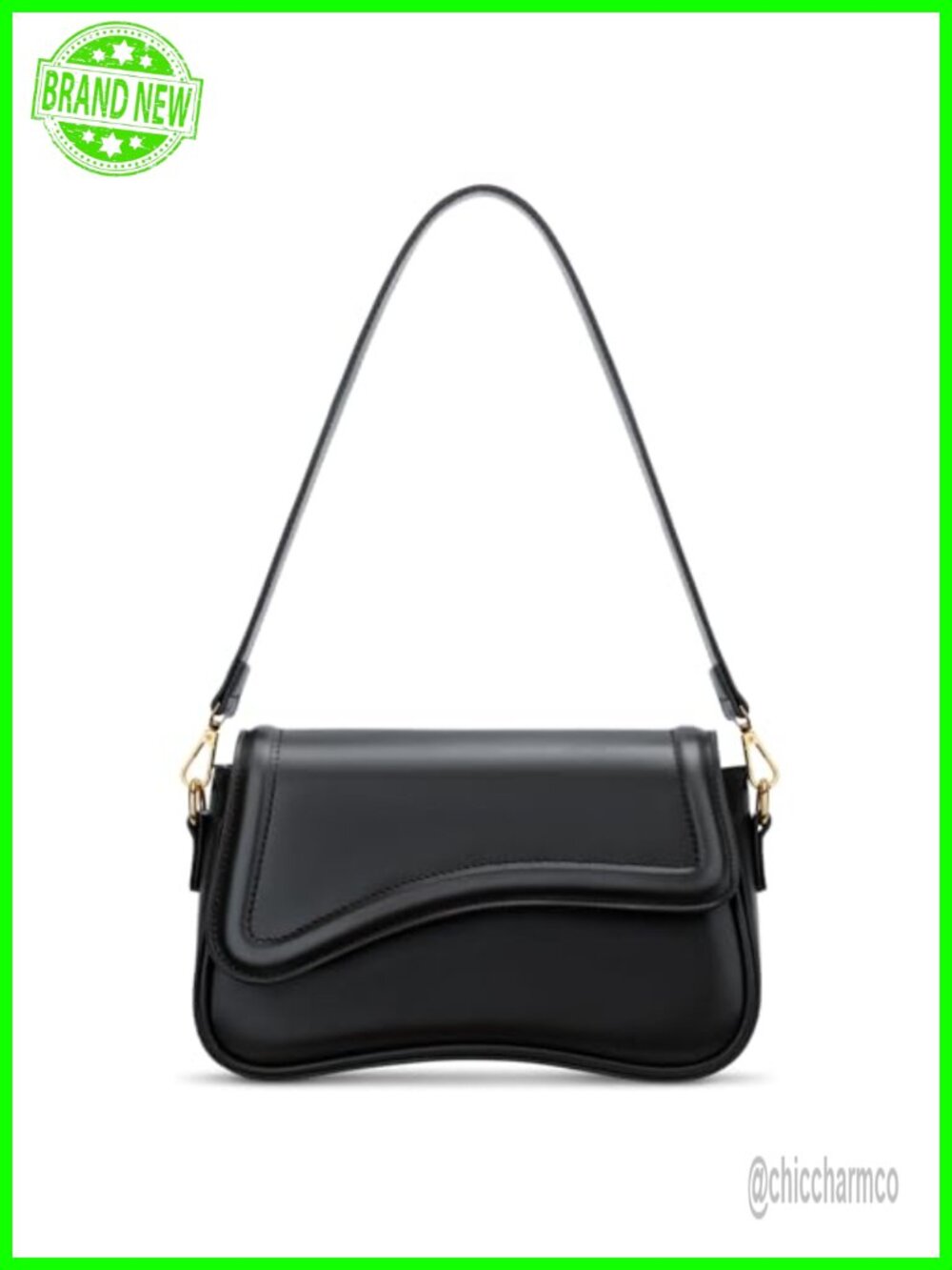 KKXIU PU Leather Hobo Shoulder Bag Small Cute Mini Clutch Purse Removable Chain